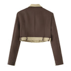 Damen cropped Blazer- und Hosen-Ensemble R&B