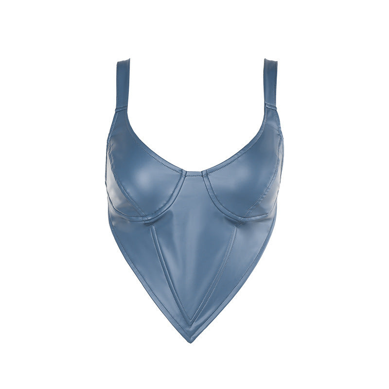 Damen Cropped Bustier mit eleganter V-Form und lässigem Design EB