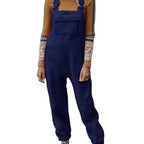 Damen Flauschiger Overall mit verstellbaren Trägern und Eingrifftaschen R&B