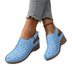 Damen Wedge-Clogs mit perforiertem Design und elastischem Einsatz R&B