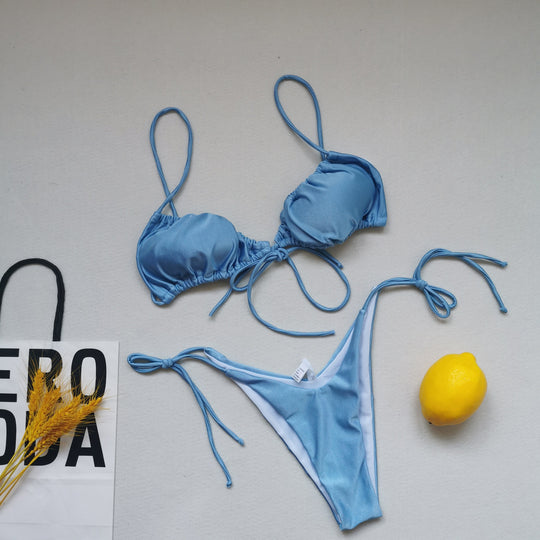 Damen Triangel-Bikini mit regulierbaren Bindebändern R&B