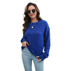 Damen Strickpullover mit Strukturiertem Karo-Design R&B