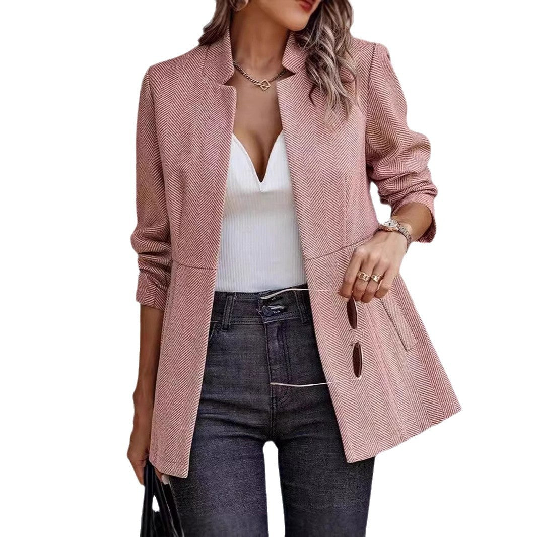 Damen elegante Strickjacke mit strukturiertem Design