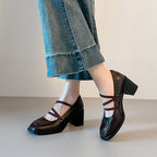 Damen Komfortable Mary Jane Schuhe mit modischem Riemen R&B