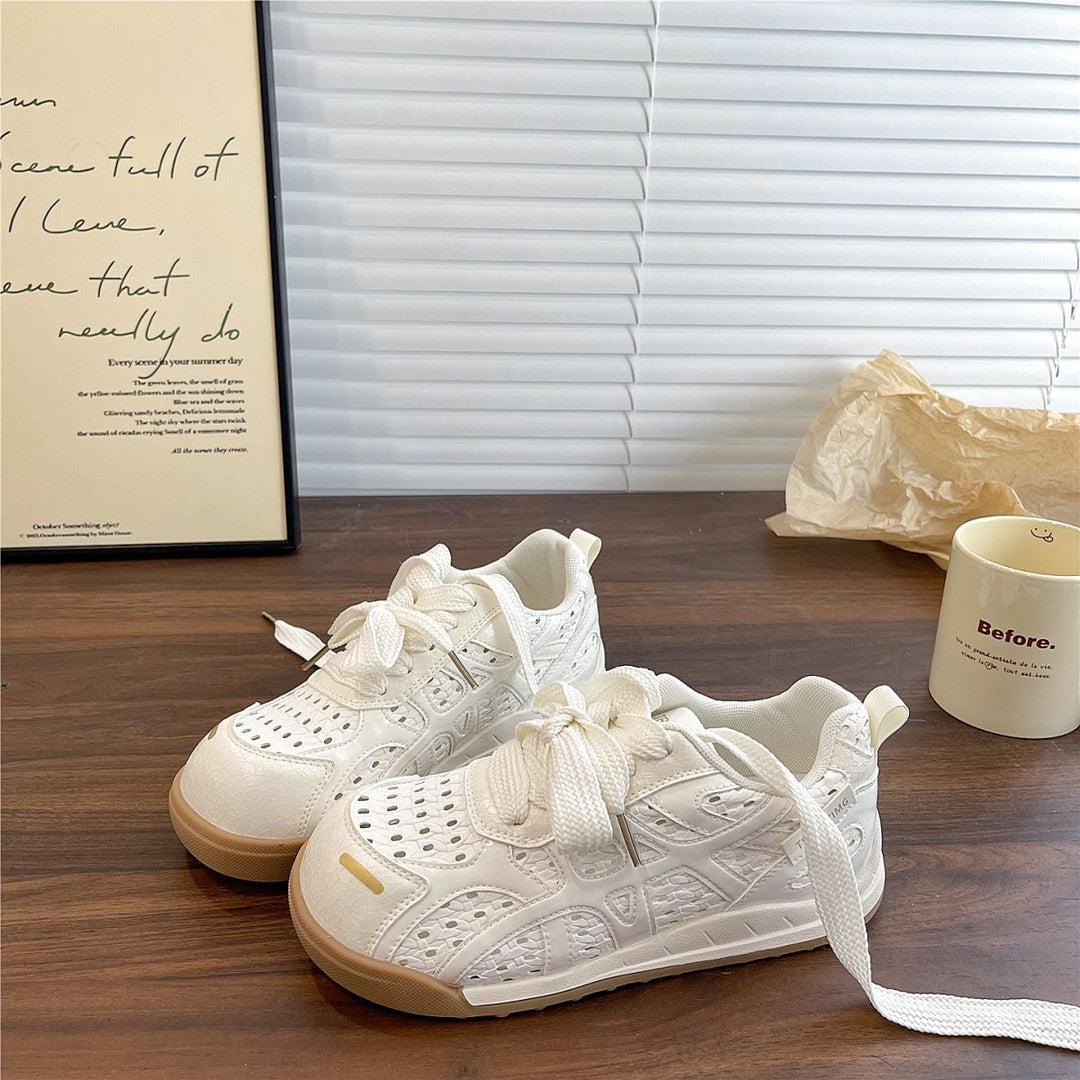 Damen Sportliche Freizeitsneaker mit atmungsaktiver Netz-Oberfläche und weicher Sohle R&B