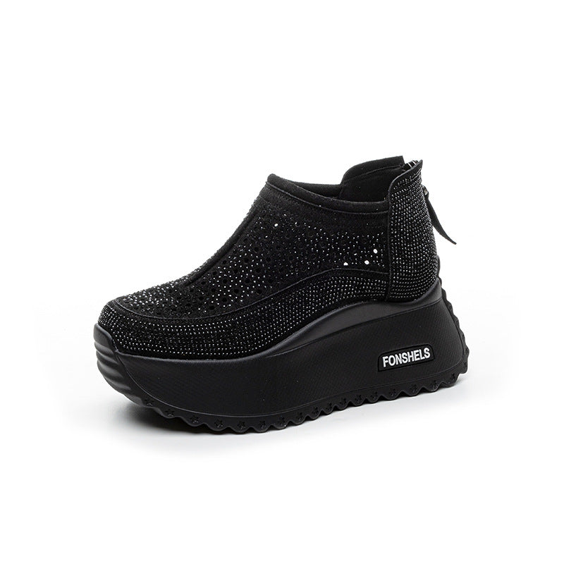 Damen Komfortable Plateau-Sneaker mit atmungsaktivem Obermaterial und modischem Design R&B