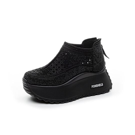 Damen Komfortable Plateau-Sneaker mit atmungsaktivem Obermaterial und modischem Design R&B