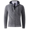 Herren modische Strickjacke mit Kapuze und Reißverschluss R&B