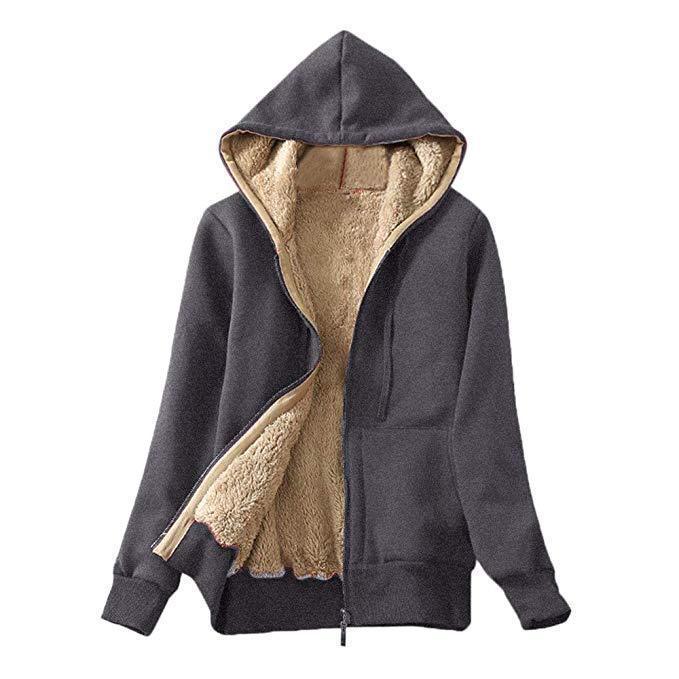 Damen Kuschelige Fleecejacke mit hohem Kragen und praktischem Reißverschluss R&B
