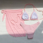 Damen Badeanzug-Set mit Spitzen-Details und schickem Wickelrock R&B