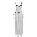 Damen Maxikleid mit gepunktetem Design und Spitzendetails R&B
