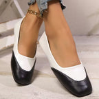 Damen elegante Ballerinas mit klassischem Farbkontrast