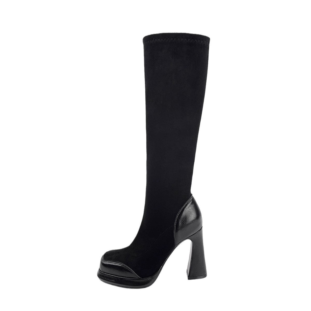 R&B | Über-die-Knie-Stiefel mit Blockabsatz