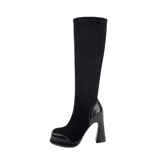 R&B | Über-die-Knie-Stiefel mit Blockabsatz