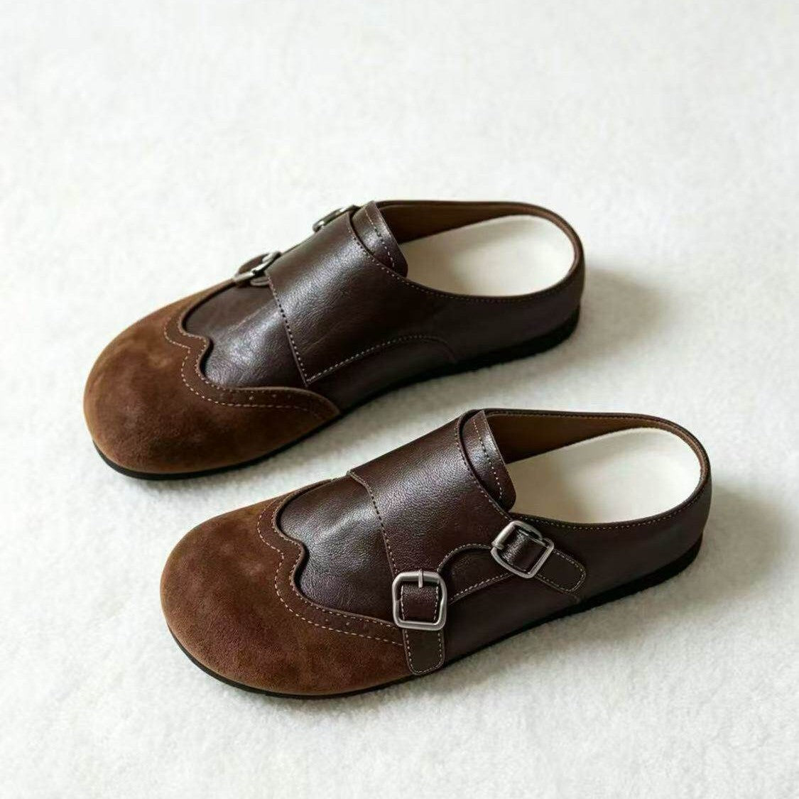 Damen elegante Clogs mit modischem Schnallen-Design R&B