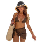 Damen Triangel-Bikini mit verspieltem Wickelrock