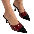 Damen Elegante Slingback High-Heels mit modischem Kontrast R&B