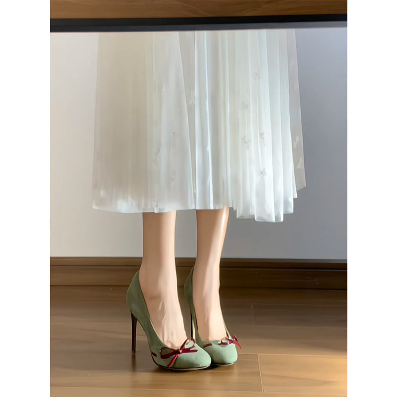 Damen elegante und raffinierte Stiletto-Pumps mit Schleifendetail R&B