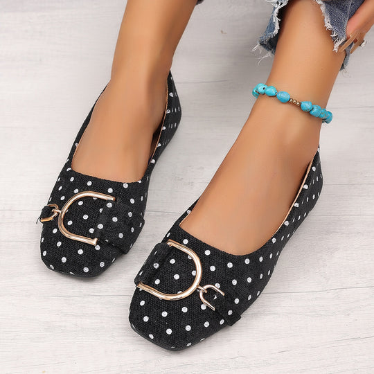 Damen Ballerinas mit Glitzerakzenten und modischem Punktedesign R&B