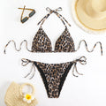 Damen Triangel-Bikini mit trendigem Animalprint und hohem Beinausschnitt R&B
