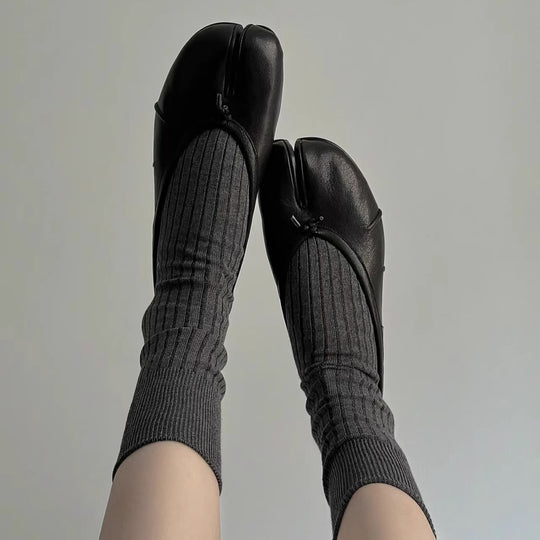 Damen Ballerinas mit raffinierter Zehenpartie und samtiger Lederverarbeitung R&B