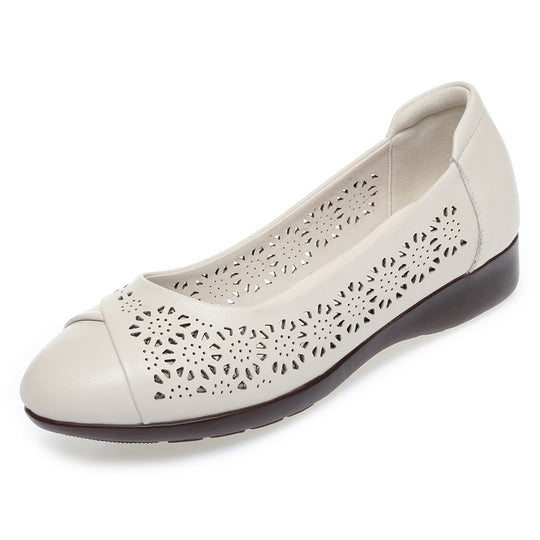Damen Ballerinas mit atmungsaktivem Lochmuster und flexibler Sohle R&B