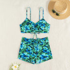 Damen Badeanzug mit raffiniertem Top und Shorts R&B