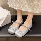 Damen Ballerinas mit dekorativem Riemchen und funkelnden Akzenten R&B