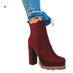 Damen nan Chelsea-AnklR&Boots mit Plateau, robustem Traktorprofil und Wildlederoptik R&B