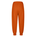 Damen lässige Freizeithose mit hohem Bund R&B