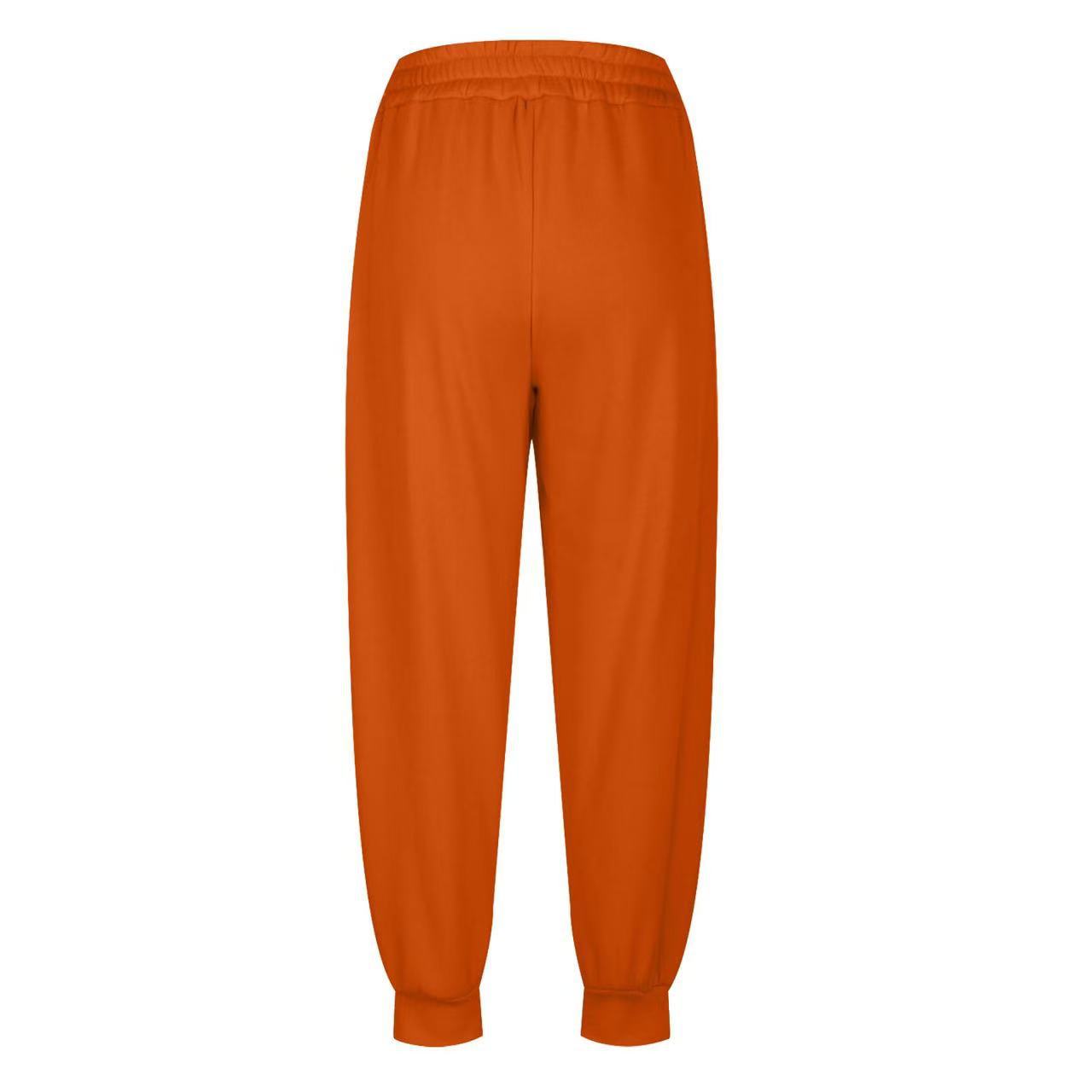 Damen lässige Freizeithose mit hohem Bund R&B