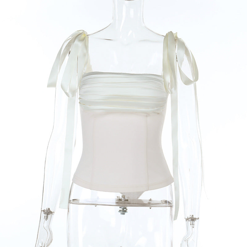 Damen Bandeau-Oberteil mit feinen Rüschendetails R&B