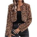 Damen modischer Leopardenplüschjacke R&B
