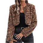 Damen modischer Leopardenplüschjacke R&B