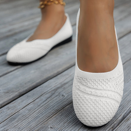 Damen komfortable Slipper mit innovativem Strickdesign R&B