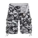 Herren Camo Cargo-Shorts mit mehreren Taschen und verstellbarem Bund R&B