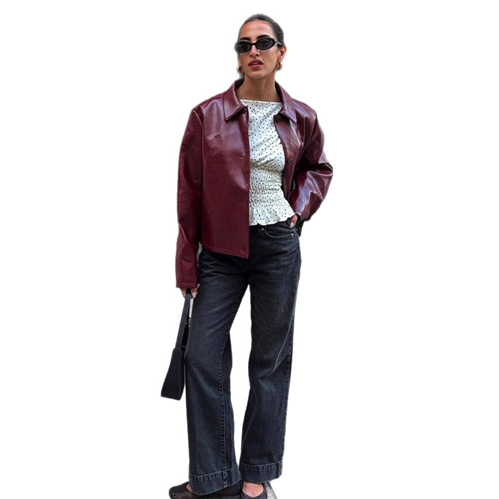 Damen Kunstlederjacke mit eleganter Passform R&B