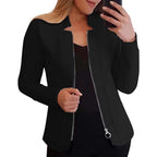 Damen Bikerjacke mit innovativem Schnitt und praktischen Reißverschlussdetails R&B