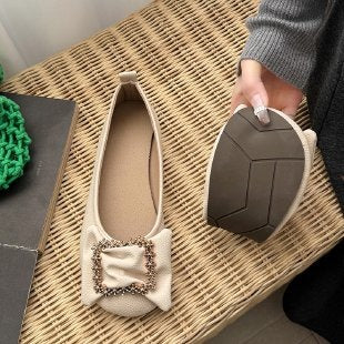 Damen Ballerinas mit dekorativer Schmuckschließe R&B