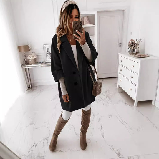 Damen Modischer Oversized Mantel R&B