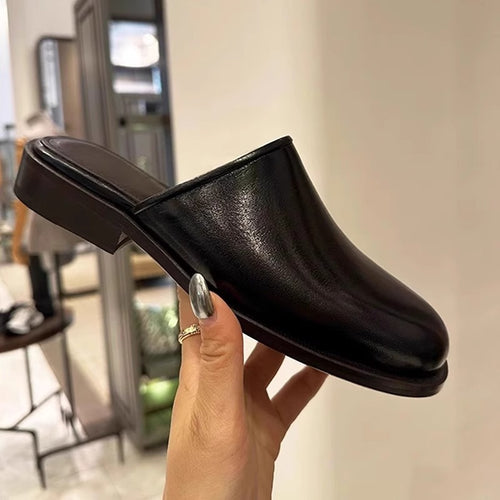 Damen elegante Pantoletten mit weichem Lederoberteil und komfortabler Innensohle R&B