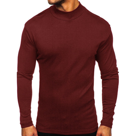 Herren Langarmshirt mit Stehkragen aus hochwertigem Material R&B