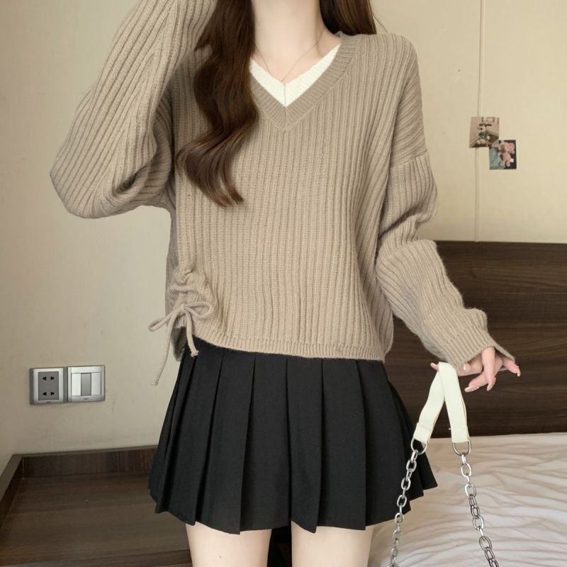 Damen lässiger Strickpullover R&B
