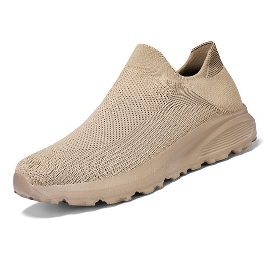 Unisex nan elastischer Strick-Schlupfschuh mit konturierter viskoelastischer Innensohle und rutschfester stoßdämpfender Laufsohle R&B