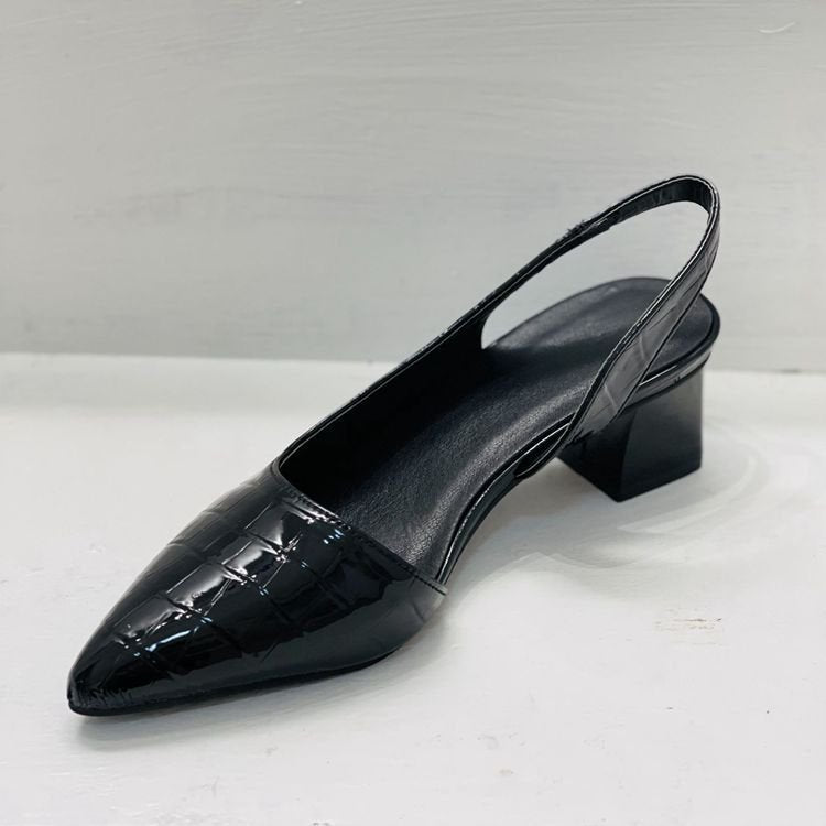 Damen Slingback-Pumps mit elegantem Schlangenmuster R&B