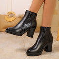 Damen modische Ankle-Boots mit strukturiertem Obermaterial R&B