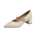 Damen Slingback-Pumps mit elegantem Riemen und komfortablem Blockabsatz