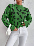 Damen modischer Pullover mit auffälligem Tiermuster und bequemer Passform R&B