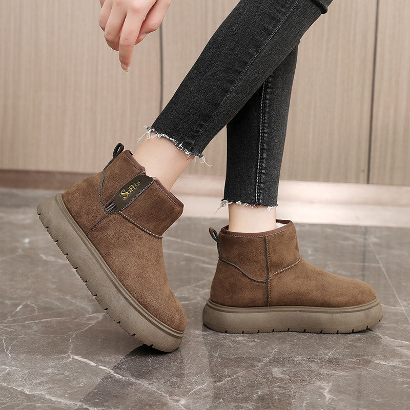 Damen modische Winterstiefeletten mit warmem Innenfutter und rutschfester Sohle R&B