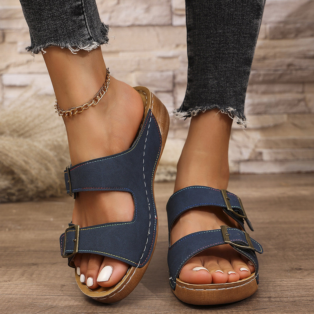 Damen Komfortable und elegante Clogs mit verstellbaren Schnallen R&B